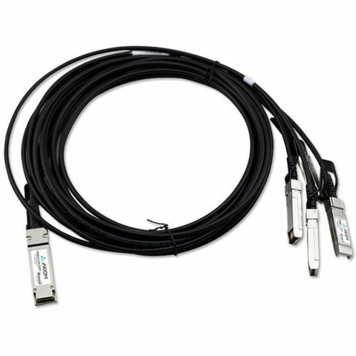 Axiom 100GBASE-CR4 QSFP28 to 4 SFP28 Passive DAC Fortinet Compatible 5m - 164 ft Twinaxial Network Cable for Network Device Router FN-CABLE-QSFP28-4SFP28-5-AX