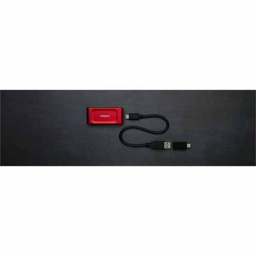 Kingston XS1000 1 TB Portable Solid State Drive - External - Red - USB 32 Gen 2 - 1050 MBs Maximum Read Transfer Rate SXS1000R1000G