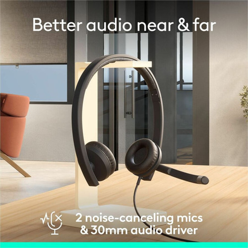 Logitech H570E Headset - Microsoft Teams Certification - Stereo - USB Type C - Wired - 20 Hz - 20 kHz - Over-the-head - Binaural - - - 981-001429