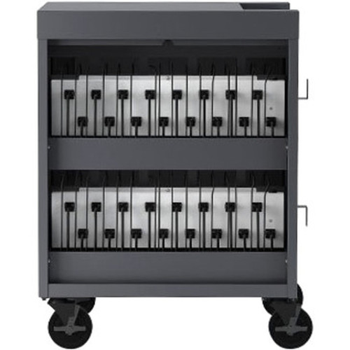Bretford CUBE Cart - 2 Shelf - PushPull Handle - 4 Casters - Steel - 30 Width x 265 Depth x 375 Height - Orchid - For 36 Devices TVC36PAC-270ORC