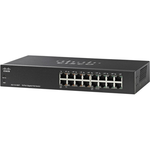 Cisco SG110-16HP Ethernet Switch - 16 Ports - 101001000Base-T - Refurbished - 2 Layer Supported - Twisted Pair - Wall Mountable SG110-16HP-NA-RF