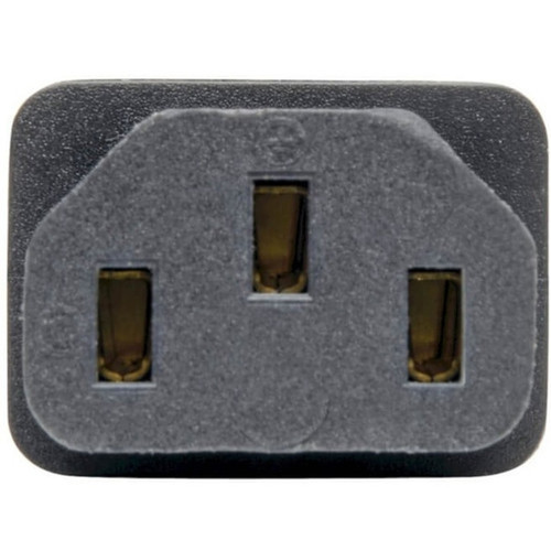Tripp Lite by Eaton IEC C8 to IEC C13 Power Cord Adapter - 10A 125V Black - 1 x IEC 60320 C8 Plug - 1 x IEC 60320 C13 Receptacle - V P003-000
