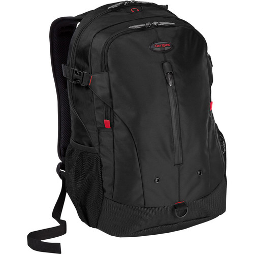 Targus Terra TSB226US Carrying Case (Backpack) for 16" Notebook - Black, Red - Water Resistant Bottom - Polyester, Mesh Interior - mm) (Fleet Network)