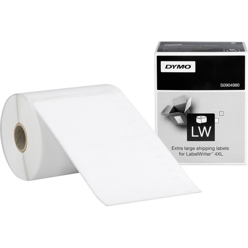 Dymo LabelWriter 4XL Extra Large Shipping Labels - 4" Width x 6" Length - Rectangle - Thermal Transfer - White - 220 / Roll - 220 / (Fleet Network)