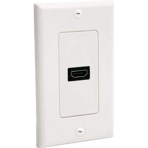 StarTech.com Single Outlet Female HDMI&reg; Wall Plate White - 1-gang - HDMI Digital Audio/Video - White (Fleet Network)