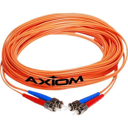 Axiom Fiber Optic Duplex Network Cable - 32.8 ft Fiber Optic Network Cable for Network Device - First End: 2 x Male Network - Second 2 (Fleet Network)
