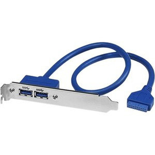 StarTechcom_2_Port_USB_30_A_Female_Slot_Plate_Adapter_-_USB_for_Motherboard_-_500mm_-_1_Pack_-_2_x_Type_A_Female_USB_-_1_x_IDC_-_USB3SPLATE