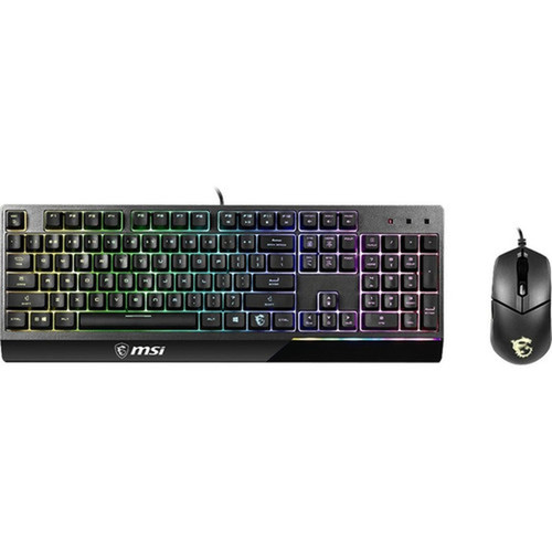MSI Vigor GK30 Combo - USB 20 Mechanical Cable Keyboard - 104 Key - Black - USB 20 Cable Mouse - Optical - 5000 dpi - Scroll Wheel - VIGOR GK30 COMBO