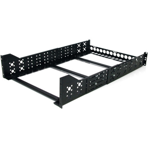 StarTechcom_3U_Fixed_19_Adjustable_Depth_Universal_Server_Rack_Rails_-_215lb_Load_Capacity_-_Steel_-_Black_UNIRAILS3U