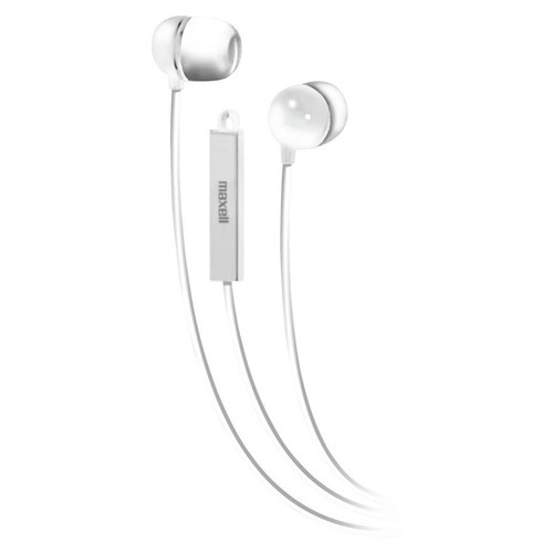 Maxell Earset - Stereo - Mini-phone - Wired - 16 Ohm - 20 Hz - 20 kHz - Earbud - Binaural - 4 ft Cable - White (Fleet Network)