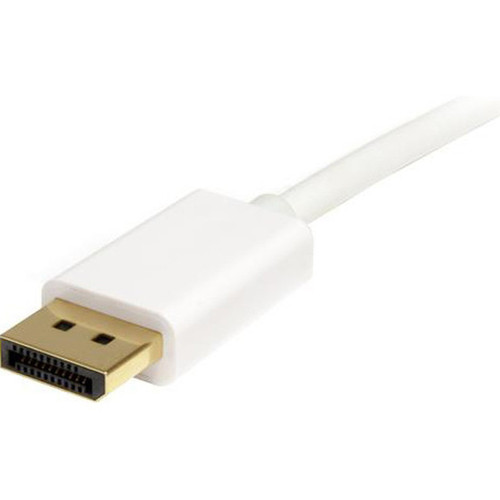 StarTechcom_3m_10_ft_White_Mini_DisplayPort_to_DisplayPort_12_Adapter_Cable_MM_-_DisplayPort_4k_-_1_x_Mini_DisplayPort_Male_-_1_x_MDP2DPMM3MW
