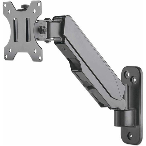Manhattan 461603 Wall Mount for Monitor Display TV Flat Panel Display Curved Screen Display - Black - Height Adjustable - 1 - 17 461603