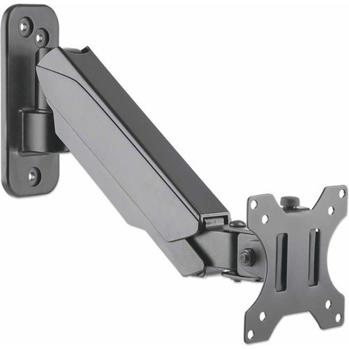 Manhattan 461603 Wall Mount for Monitor Display TV Flat Panel Display Curved Screen Display - Black - Height Adjustable - 1 - 17 461603