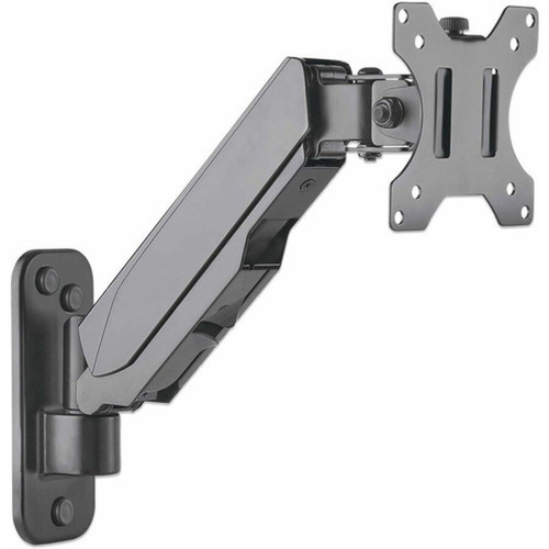 Manhattan 461603 Wall Mount for Monitor Display TV Flat Panel Display Curved Screen Display - Black - Height Adjustable - 1 - 17 461603