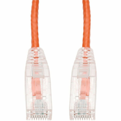 AddOn 5ft Orange CAT 6A Slim PVC Ethernet Cable Snagless Clear-Claw RJ-45 MM - 5 ft Category 6a Network Cable for Network Device - 1 ADD-5FSLCAT6A-OE