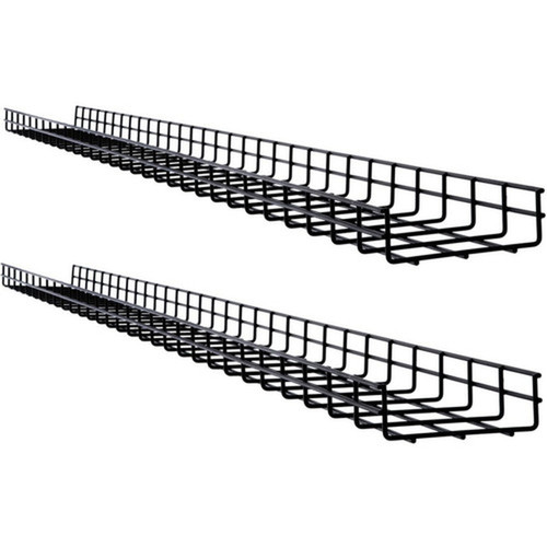 Tripp Lite by Eaton Wire Mesh Cable Tray - 150 x 50 x 1500 mm 6 in x 2 in x 5 ft 2-Pack - Cable Tray - Black Powder Coat - 2 - SRWB6210X2STR