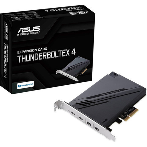 Asus ThunderboltEX 4 ThunderboltUSB Adapter - PCI Express 30 x4 - Plug-in Card - 2 Thunderbolt Ports - PC THUNDERBOLTEX4