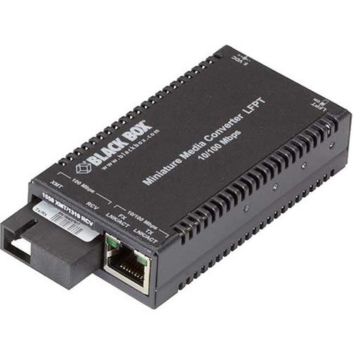 Black Box Multipower Miniature TransceiverMedia Converter - 1 x Network RJ-45 - 1 x SC Ports - SimplexSC Port - Single-mode - Fast LHC029A-R4