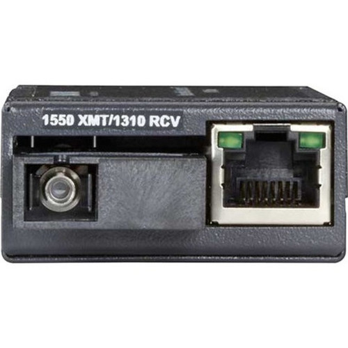Black Box Multipower Miniature TransceiverMedia Converter - 1 x Network RJ-45 - 1 x SC Ports - SimplexSC Port - Single-mode - Fast LHC029A-R4