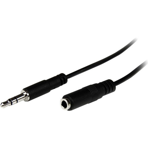 StarTech.com 1m Slim 3.5mm Stereo Extension Audio Cable - M/F - 3.3 ft Mini-phone Audio Cable for Audio Device, Headphone, iPhone, MP3 (Fleet Network)