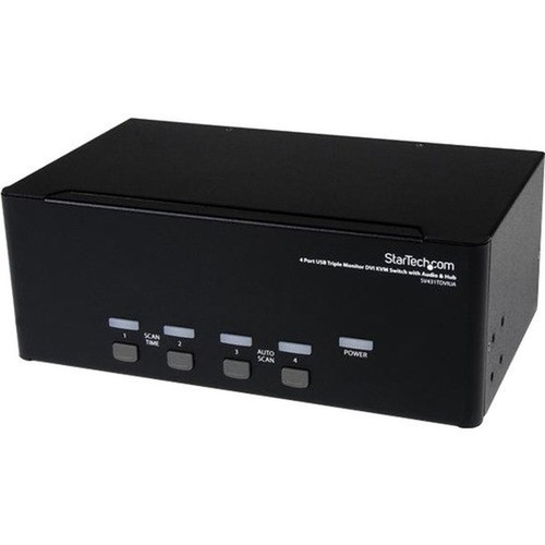 StarTechcom_4_Port_Triple_Monitor_DVI_USB_KVM_Switch_with_Audio__USB_20_Hub_-_4_Computers_-_1920_x_1200_-_8_x_USB_-_15_x_DVI_-_-_SV431TDVIUA
