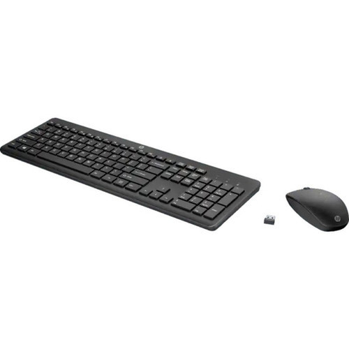 HP 230 Wireless Mouse and Keyboard Combo - USB Type A Wireless RF 240 GHz Keyboard - USB Type A Wireless RF Mouse - Compatible with 18H24AAABA