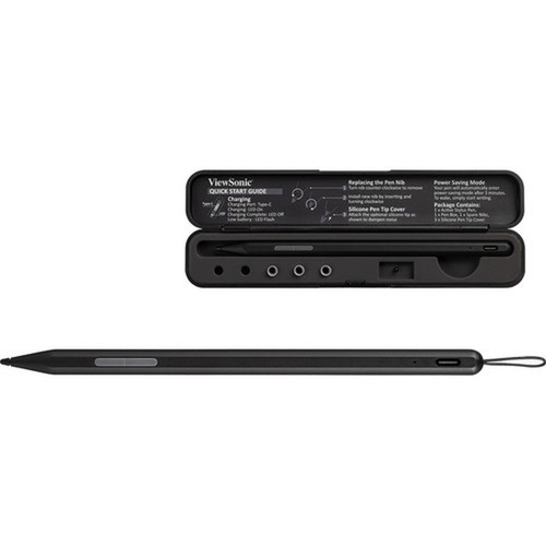 ViewSonic Stylus - Capacitive Touchscreen Type Supported - Active - Replaceable Stylus Tip - Black ACP302-B0WW