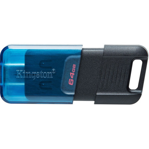 Kingston DataTraveler 80 M 64GB USB 32 Gen 1 Type C Flash Drive - 64 GB - USB 32 Gen 1 Type C - 200 MBs Read Speed - 200 MBs DT80M64GB