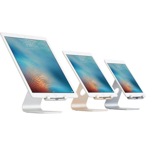Rain Design mStand tablet stand - Silver - Angled stand provides a comfortable view Cable outlet for easy management 10050
