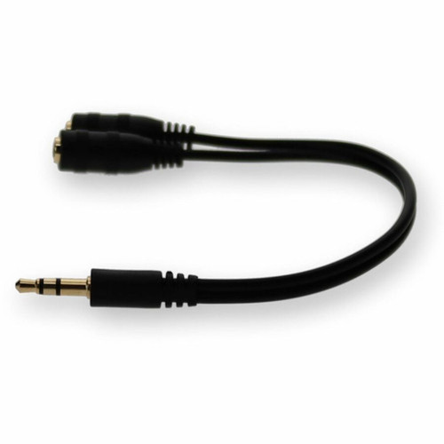 AddOn 35mm 18in Stereo Audio Headset Splitter Adapter - MFF - Mini-phone Audio Cable for Audio Device Headset - First End 1 x - HSMFF