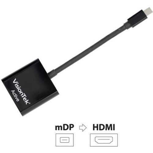 VisionTek Mini DisplayPort to HDMI 4K Active Adapter MF - HDMIMini DisplayPort AV Cable for AudioVideo Device TV Monitor PC - 900691