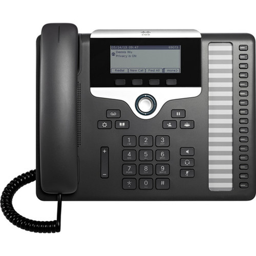 Cisco 7861 IP Phone - Corded - Wall Mountable Desktop - Charcoal - 16 x Total Line - VoIP - 2 x Network RJ-45 - PoE Ports CP-7861-3PCC-K9