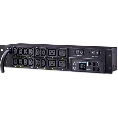 CyberPower PDU81008 16-Outlet PDU - NEMA L6-30P - 12 x IEC 60320 C13 4 x IEC 60320 C19 - 230 V AC - Network RJ-45 - 2U - PDU81008