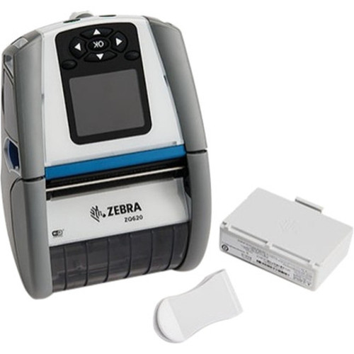 Zebra ZQ620-HC Mobile Direct Thermal Printer - Monochrome - Portable - Receipt Print - USB - Bluetooth - Wireless LAN - Battery - 32 ZQ62-HUFA000-00