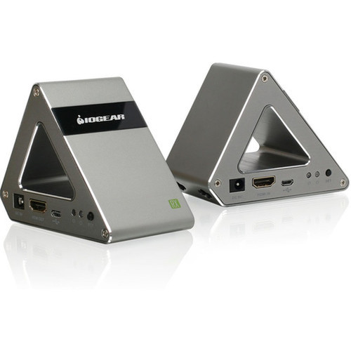 IOGEAR Ultra-Fast 60GHz Wireless 4K UHD Video Extender - 1 Input Device - 1 Output Device - 60 ft 18288 mm Range - 2 x USB - 1 x In GW4K30GH60