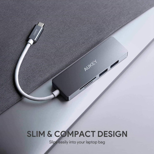 AUKEY 5 Port USB C Hub Space Grey - for NotebookSmartphone - USB Type C - USB Type-C - HDMI - Wired CB-C72