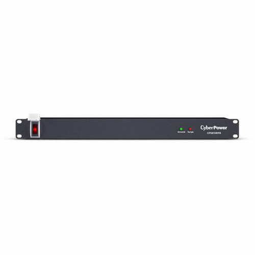 CyberPower Rackbar CPS815RMS 8-Outlets Surge SuppressorProtector - Black - NEMA 5-15P - 8 x NEMA 5-15R - 1800 J - 125 V AC Input - V CPS815RMS