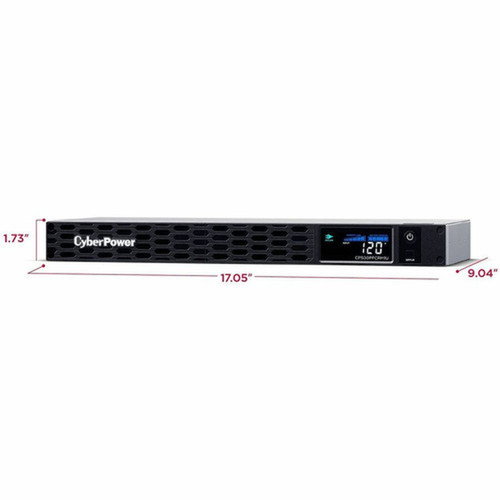 CyberPower PFC Sinewave CP500PFCRM1U 500VA Rack-mountable UPS - 1U Rack-mountable - AVR - 8 Hour Recharge - 2 Minute Stand-by - 120 V CP500PFCRM1U