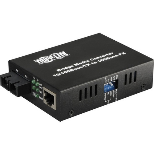Tripp Lite N784-001-SC UTP to Fiber Media Converter - 1 x RJ-45  1 x SC Duplex - 10100Base-TX 100Base-FX N784-001-SC