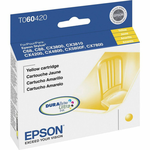 Epson DURABrite Original Ink Cartridge - Inkjet - 550 Pages - Yellow - 1 Each T060420-S