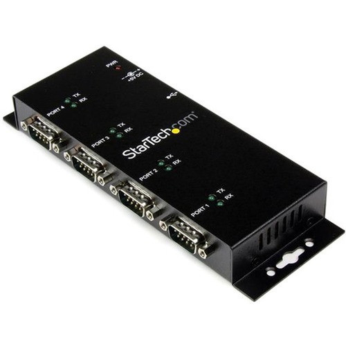 StarTechcom_4_Port_USB_to_Serial_RS232_Adapter_-_Wall_Mount_-_Din_Rail_-_COM_Port_Retention_-_FTDI_USB_to_DB9_RS232_Hub_ICUSB2324I_ICUSB2324I