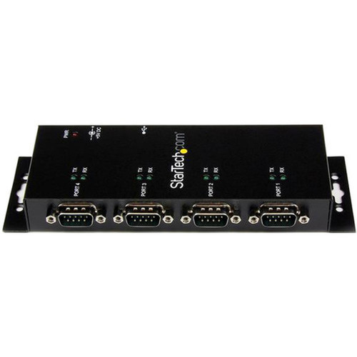 StarTechcom_4_Port_USB_to_Serial_RS232_Adapter_-_Wall_Mount_-_Din_Rail_-_COM_Port_Retention_-_FTDI_USB_to_DB9_RS232_Hub_ICUSB2324I_ICUSB2324I