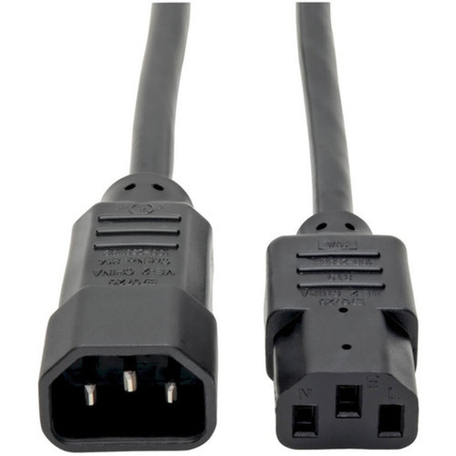 Tripp Lite 8ft Computer Power Cord Extension Cable C14 to C13 10A 18AWG 8 - For PDU UPS Computer - 18 Gauge - 110 V AC  10 A 220 P004-008