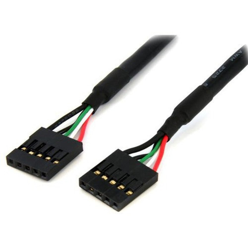 StarTechcom_24in_Internal_5_pin_USB_IDC_Motherboard_Header_Cable_FF_-_1_x_IDC_Female_USB_Header_-_1_x_IDC_Female_USB_Header_-_Black_USBINT5PIN24