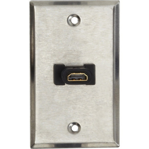 Black Box WP831 Faceplate - 1-gang - Wall Mount - Stainless - 1 x HDMI Ports - TAA Compliant WP831