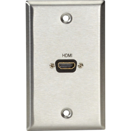 Black Box WP831 Faceplate - 1-gang - Wall Mount - Stainless - 1 x HDMI Ports - TAA Compliant WP831
