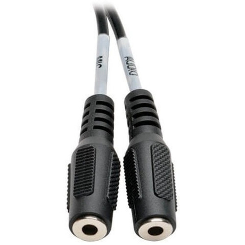 Tripp Lite 6in Audio Splitter 2x3 Position to 4-Position 35mm 6 - 6 Mini-phone Audio Cable for Audio Device Notebook Speaker - 1 P318-06N-MFF