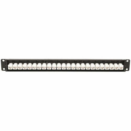 Tripp Lite 24-Port Cat6a Patch Panel Feedthrough Rackmount RJ45 Ethernet 1U - 24 Ports - 24 x RJ-45 - 1U High - 19 Wide - - TAA N254-024-6A