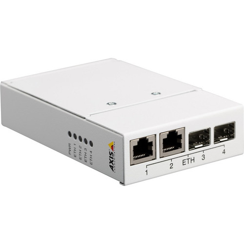 AXIS T8604 Media Converter Switch - 2 x Network (RJ-45) - 10/100Base-TX - 2 x Expansion Slots - 2 x SFP Slots - Rail-mountable (Fleet Network)