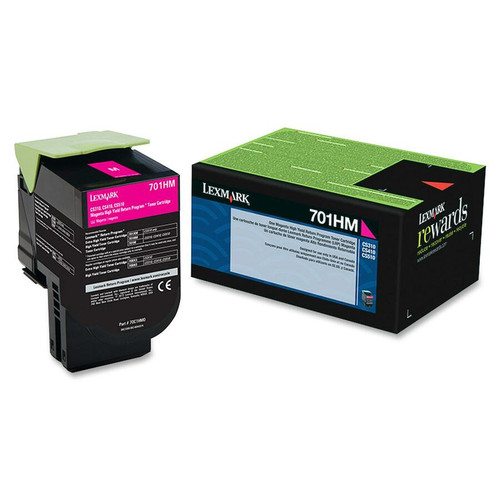 Lexmark Unison 701HM Toner Cartridge - Laser - High Yield - 3000 Pages - Magenta - 1 Each (Fleet Network)